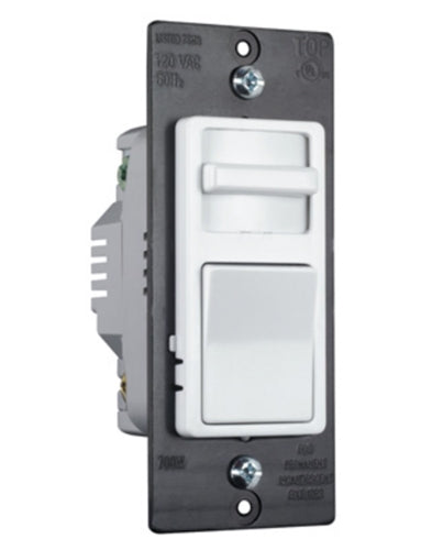 Wattstopper WS703PW Wide Slide 700W Preset Incandescent Dimmer, White