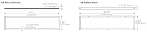 Columbia Lighting CFP14-LSCS 1x4 Edge-Lit Panel, 5500/4100/3400 Switchable Lumens, 3500/4000/5000K Switchable CCT