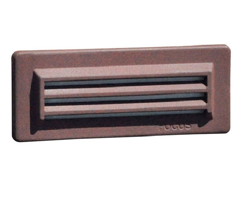 Focus Industries SL-08-LEDP-LUN 12V 8W LED Flat Panel 3 Louver Step Light, Luna Finish