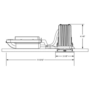 Juno Recessed Lighting 2SQ-941S1-BBZ 2" LED Square Downlight Cone 4100K 90CRI, Spot Beam, 120V only, Black Reflector, Bronze Trim Ring