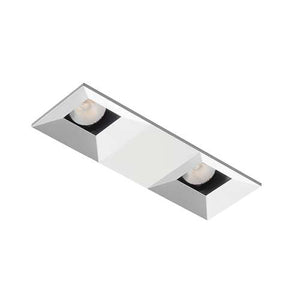 Juno Aculux 2SQ2ABV BD WHFM Recessed Lighting 2" 2 Heads LED Regressed Pinhole Flush Mount Trim, White Finish
