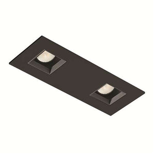 Juno Aculux 2SQ2APIN BD BLSF Recessed Lighting 2" 2 Heads LED Adjustable Pinhole Self Flanged Trim, Black Finish