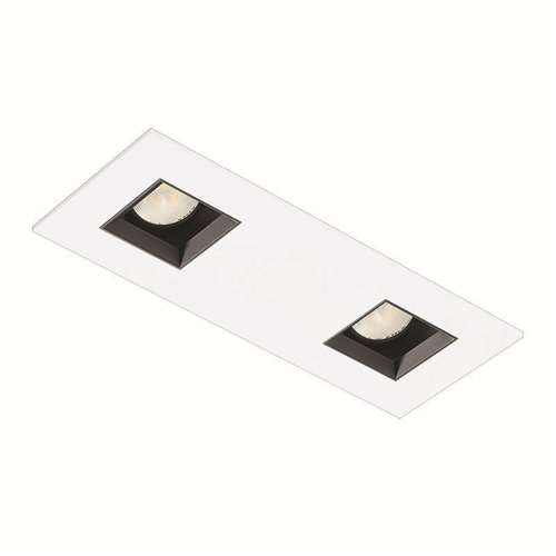 Juno Aculux 2SQ2APIN BD WHSF Recessed Lighting 2" 2 Heads LED Adjustable Pinhole Self Flanged Trim, White Finish