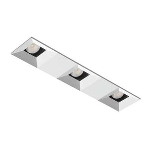 Juno Aculux 2SQ3ABV BD WHFM Recessed Lighting 2" 3 Heads LED Regressed Pinhole Flush Mount Trim, White Finish