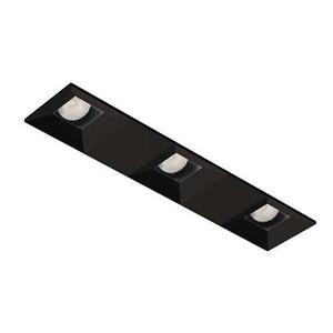 Juno Aculux 2SQ3ABV BD BLFM WET Recessed Lighting 2" 3 Heads LED Regressed Lensed Pinhole Flush Mount Trim, Black Finish