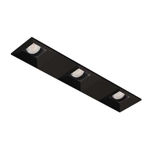 Juno Aculux  2SQ3ABV BD BLFM Recessed Lighting 2" 3 Heads LED Regressed Pinhole Flush Mount Trim, Black Finish