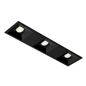 Juno Aculux  2SQ3ABV BD BLSF Recessed Lighting 2" 3 Heads LED Regressed Pinhole Self Flanged Trim, Black Finish