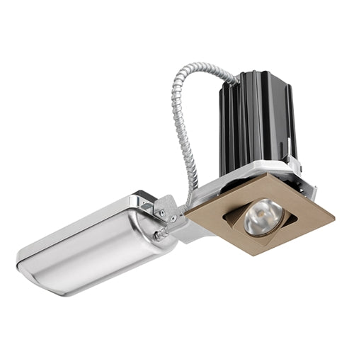 Juno Recessed Lighting 2SQA-830S1-BZ 2" LED Square Adjustable 3000K 80CRI, Spot Beam, 120V only, Bronze Finish