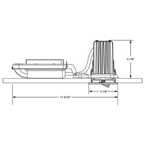Juno Recessed Lighting 2SQA-841NU-SN 2" LED Square Adjustable 4100K 80CRI, Narrow Flood Beam, 120-277V, Satin Nickle Finish