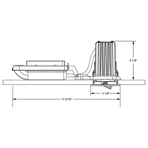 Juno Recessed Lighting 2SQA-930NU-SN 2" LED Square Adjustable 3000K 90CRI, Narrow Flood Beam, 120-277V, Satin Nickle Finish