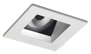 Juno Aculux 2SQA CD FM Recessed Lighting 2" LED Square Adjustable Angle Cut Reflector, Haze Flush Mount Trim