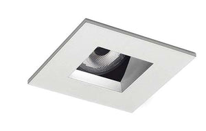 Juno Aculux 2SQA CD WHSF Recessed Lighting 2" LED Square Adjustable Angle Cut Reflector, Haze Reflector, White Self Flanged Trim