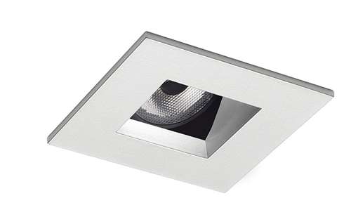 Juno Aculux  2SQA CD SF WET Recessed Lighting 2" LED Square Adjustable Angle Cut Reflector, Lensed, Haze Self Flanged Trim