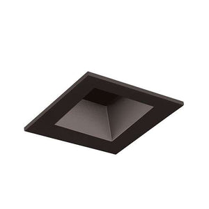 Juno Aculux 2SQD BD FM Recessed Lighting 2" LED Square Parabolic Downlight Reflector, Flush Mount Black Haze Trim