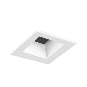 Juno Aculux 2SQD W FM Recessed Lighting 2" LED Square Parabolic Downlight Reflector, Flush Mount White Trim