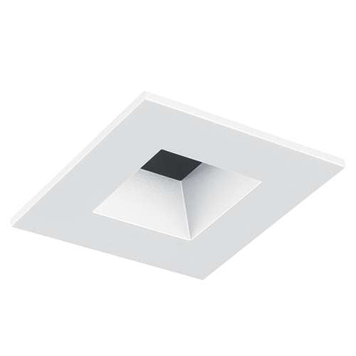 Juno Aculux 2SQD W SF Recessed Lighting 2" LED Square Parabolic Downlight Reflector, Self Flanged White Trim