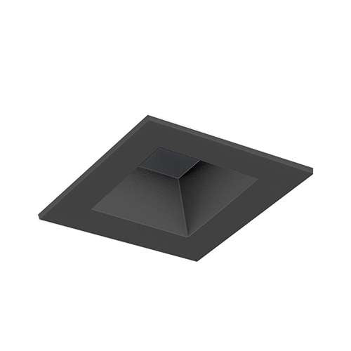 Juno Aculux 2SQD BD FM WET Recessed Lighting 2" LED Square Reflector, Lensed, Black Haze Flush Mount Trim