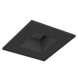 Juno Aculux 2SQD BD SF WET Recessed Lighting 2" LED Square Reflector, Lensed, Black Haze Self Flanged Trim