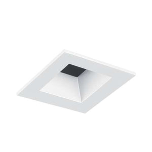 Juno Aculux 2SQD W FM WET Recessed Lighting 2" LED Square Reflector, Lensed, White Flush Mount Trim
