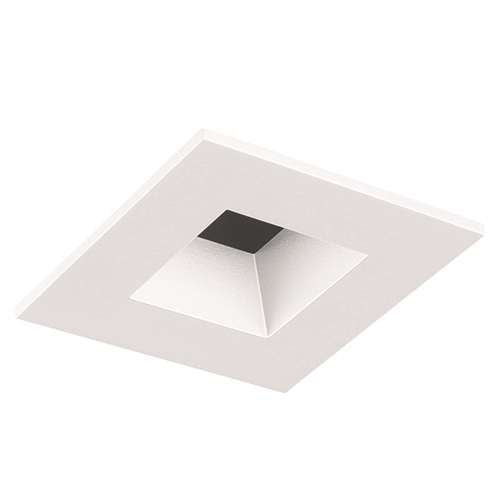 Juno Aculux 2SQD W SF WET Recessed Lighting 2" LED Square Reflector, Lensed, White Self Flanged Trim