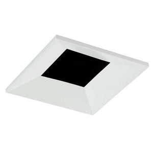 Juno Aculux 2SQDBV BD WHFM WET Recessed Lighting 2" LED Square Regressed Beveled Pinhole, Lensed, Black Haze Reflector, White Flush Mount Trim