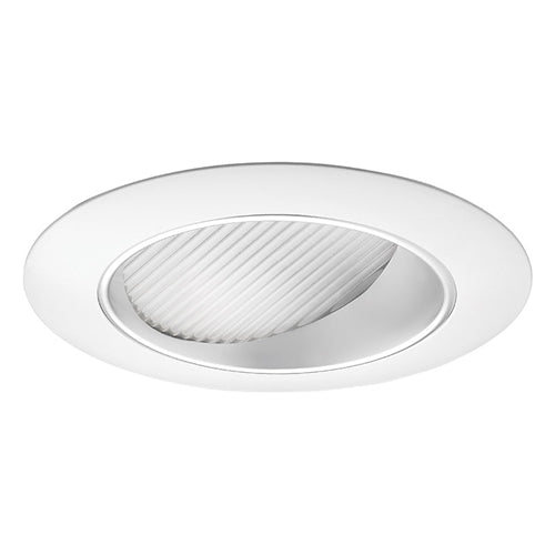 Juno Recessed Lighting 39HZ-WH (39 HZWH) 4" Lensed Wall Wash Trim, Haze Relfector, White Trim Ring