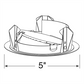 Juno Recessed Lighting 39W-WH (39 WWH) 4" Lensed Wall Wash Trim, Gloss White Relfector, White Trim Ring