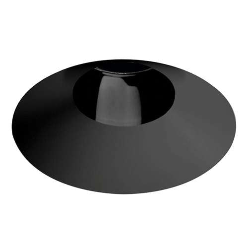 Juno Aculux 3ABV BS BLFM Recessed Lighting 3-1/4" Adjustable Regressed Line Voltage, Low Voltage, LED 1-3/4" Flush Mount Pinhole Black Alzak Reflector, Black Trim