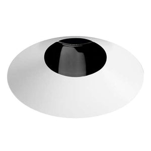 Juno Aculux 3ABV BS WHFM Recessed Lighting 3-1/4" Adjustable Regressed Line Voltage, Low Voltage, LED 1-3/4" Flush Mount Pinhole Black Alzak Reflector, White Trim