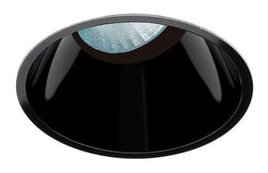 Juno Aculux 3AC20 BS FM Recessed Lighting 3-1/4" Line Voltage, Low Voltage, LED Downlight 20 Degree Angle Cut Lensed, Black Alzak Reflector, Flush Mount Trim