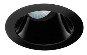 Juno Aculux 3AC20 BS SF Recessed Lighting 3-1/4" Line Voltage, Low Voltage, LED Downlight 20 Degree Angle Cut Lensed, Black Alzak Reflector, Self Flanged Trim