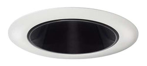 Juno Aculux 3AC20 BS WHR Recessed Lighting 3-1/4" Line Voltage, Low Voltage, LED Downlight 20 Degree Angle Cut Lensed, Black Alzak Reflector, White Trim