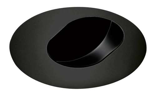 Juno Aculux 3AOVAL BS BLFM Recessed Lighting 3-1/4" Low Voltage, LED Slot Pinhole, Black Flush Mount Trim