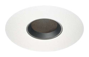 Juno Aculux 3APIN BS WHFM WET Recessed Lighting 3-1/4" Adjustable Lensed Pinhole Flush Mount, Line Voltage, Low Voltage, LED, Black Alzak Reflector, White Trim