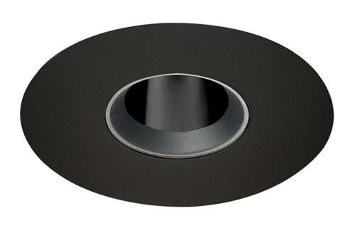 Juno Aculux 3APIN BS BLFM Recessed Lighting 3-1/4" Adjustable 1-1/4" Recessed Lighting Line Voltage, Low Voltage, LED Flush Mount Pinhole Black Alzak Reflector, Black Trim