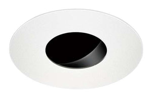 Juno Aculux 3APINLG BS WHSF Recessed Lighting 3-1/4" Line Voltage, Low Voltage, LED Adjustable Pinhole Black Alzak Reflector, White Trim