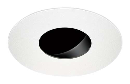 Juno Aculux 3APINLG BS WHFM Recessed Lighting 3-1/4" Line Voltage, Low Voltage, LED Adjustable Flush Mount Pinhole Black Alzak Reflector, White Trim
