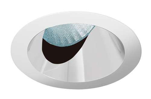 Juno Aculux 3ASLOT CS SF Recessed Lighting 3-1/4" Line Voltage, Low Voltage, LED Slot Angle Cut , Clear Alzak Reflector, Self Flanged Trim