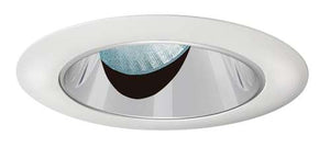 Juno Aculux 3ASLOT CS WHR Recessed Lighting 3-1/4" Line Voltage, Low Voltage, LED Slot Angle Cut , Clear Alzak Reflector, White Trim
