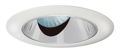 Juno Aculux 3ASLOT CS WHR Recessed Lighting 3-1/4" Line Voltage, Low Voltage, LED Slot Angle Cut , Clear Alzak Reflector, White Trim