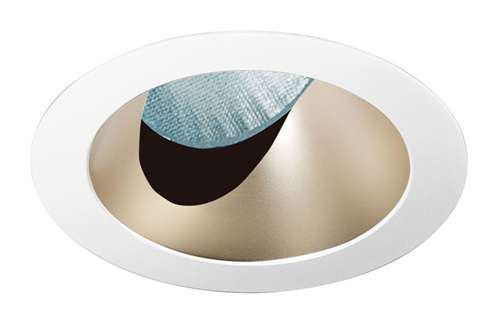 Juno Aculux 3ASLOT WTD WHSF Recessed Lighting 3-1/4" Line Voltage, Low Voltage, LED Slot Angle Cut , Wheat Haze Alzak Reflector, Self Flanged White Trim