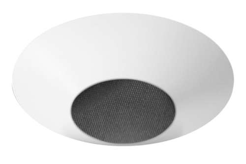 Juno Aculux 3DBV BS WHFM WET Recessed Lighting 3-1/4" Regressed Lensed Pinhole Flush Mount, Line Voltage, Low Voltage, LED, Black Alzak Reflector, White Trim