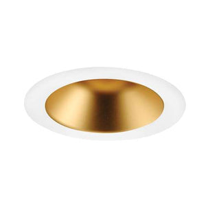 Juno Aculux  3DH WTD WHSF Recessed Lighting 3-1/4" Hyperbolic LED Downlight, Self Flanged Reflector, Wheat Haze Alzak Reflector, White Flange