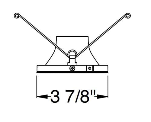 Juno Aculux  3DH CS FM Recessed Lighting 3-1/4" Hyperbolic LED Downlight, Flush Mount Reflector, Clear Alzak Finish