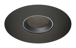 Juno Aculux 3DPIN BS BLFM WET Recessed Lighting 3-1/4" Lensed Pinhole Flush Mount, Line Voltage, Low Voltage, LED, Black Alzak Reflector, Black Trim