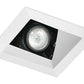 Juno Aculux 3SQA W SF WET Recessed Lighting 3-1/4" Line Voltage, Low Voltage, LED Square Downlight Angle Cut Lensed Reflector Self Flanged, White Trim