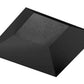 Juno Aculux 3SQABV BS BLFM WET Recessed Lighting 3-1/4" Line Voltage, Low Voltage, LED Square Downlight Adjustable Regressed Pinhole Flush Mount, Black Alzak Reflector, Black Trim
