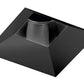 Juno Aculux 3SQABV BS BLSF Recessed Lighting 3-1/4" Line Voltage, Low Voltage, LED Square Downlight Adjustable Regressed Pinhole, Black Alzak Reflector, Black Trim