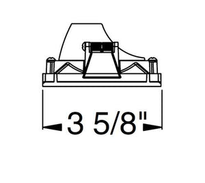 Juno Aculux 3SQABV BS BLFM Recessed Lighting 3-1/4" Line Voltage, Low Voltage, LED Square Downlight Adjustable Regressed Pinhole Flush Mount, Black Alzak Reflector, Black Trim