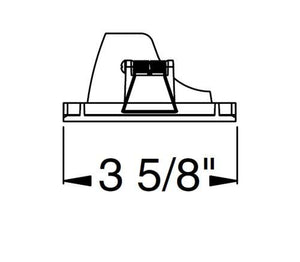 Juno Aculux 3SQAPIN BS BLFM WET Recessed Lighting 3-1/4" Line Voltage, Low Voltage, LED Square Downlight Lensed Pinhole Flush Mount, Black Alzak Reflector, Black Trim